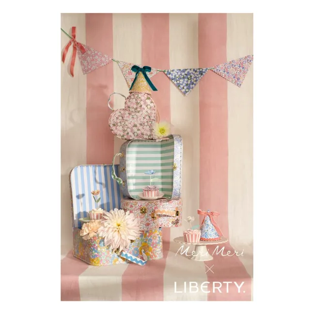 Petites valises de rangement Cœurs - Meri Meri x Liberty