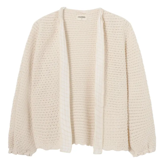 Strickjacke Cassandra aus recycelten Fasern | Seidenfarben