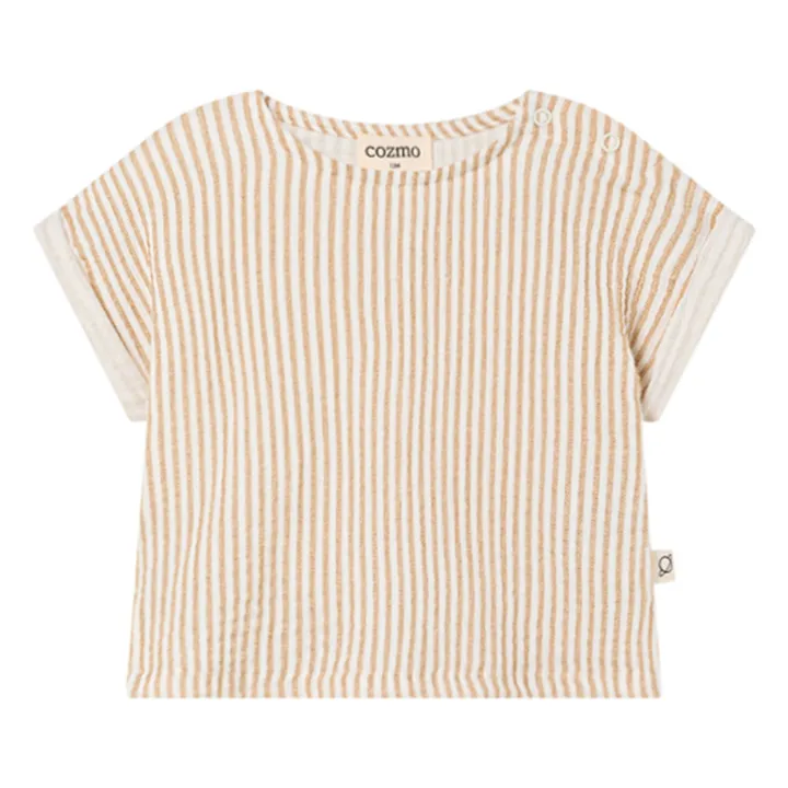 T-Shirt Hanne Gaze Aus Baumwolle | Braun- Produktbild Nr. 0