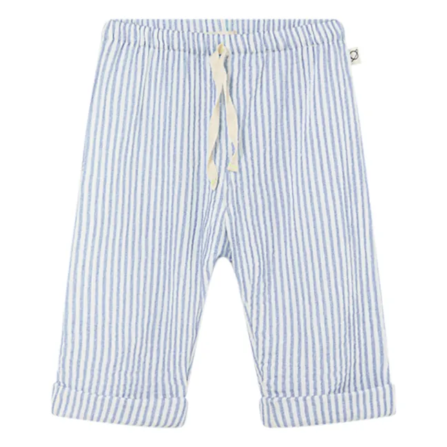 Pantaloni Enzo in cotone garzato | Blu