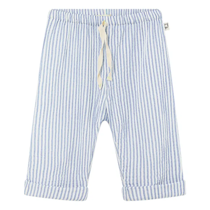 Pantaloni Enzo in cotone garzato | Blu- Immagine del prodotto n°0