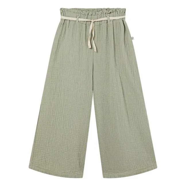 Pantalon Sena Gaze De Coton | Vert