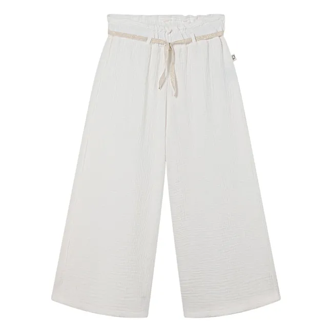 Pantalon Sena Gaze De Coton | Ecru