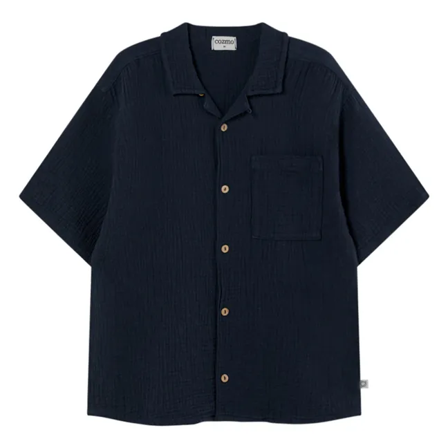 Hemd Abel Gaze Aus Baumwolle | Navy