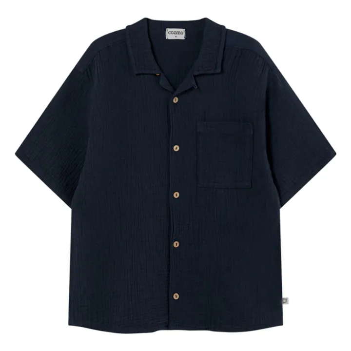 Chemise Abel Gaze De Coton | Bleu marine- Image produit n°0