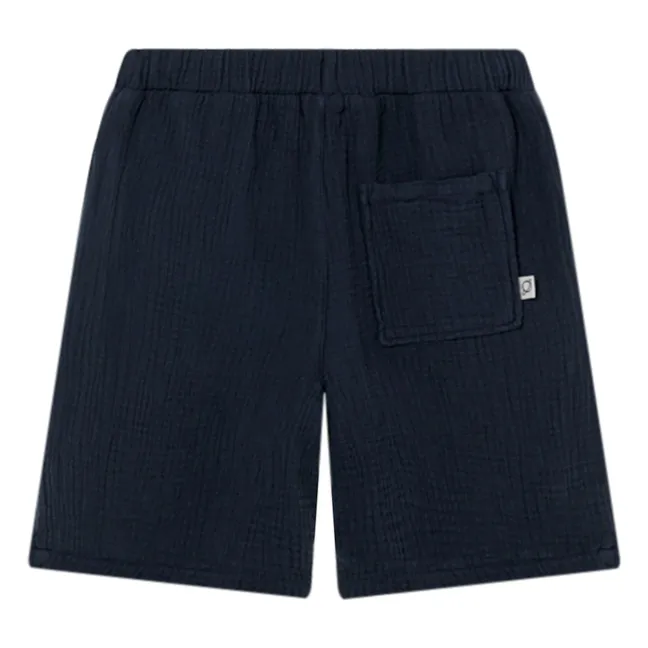 Bermuda Alex Gaze De Coton | Bleu marine