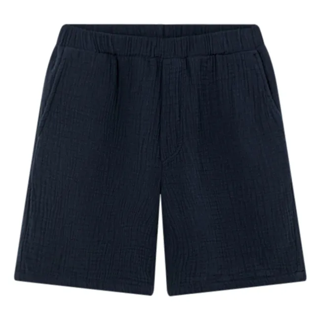 Bermuda Alex Gaze De Coton | Bleu marine