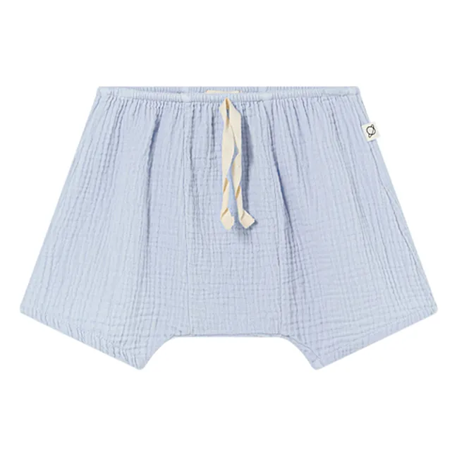 Pantaloncini in garza di cotone Izan | Azzurro