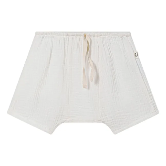 Shorts Izan Gaze Aus Baumwolle | Seidenfarben