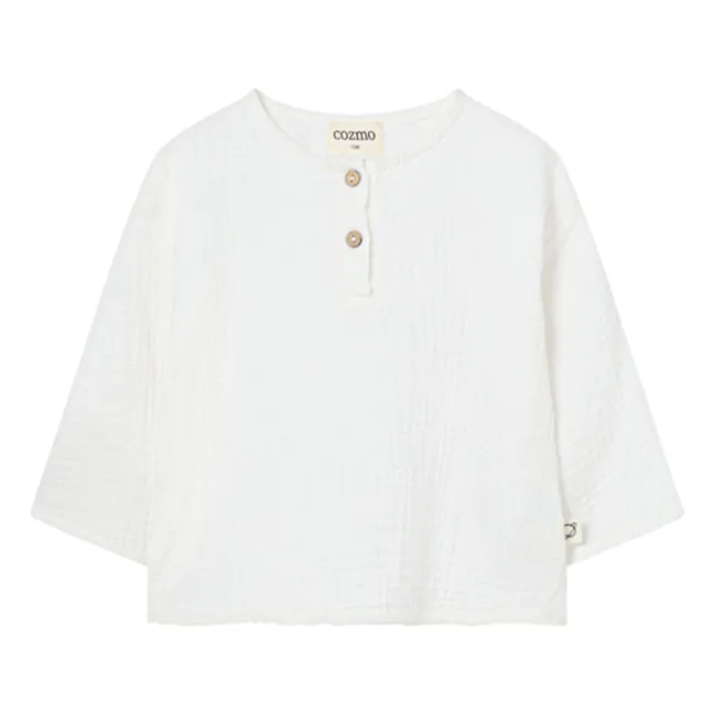 T-shirt Iago in garza di cotone | Ecru