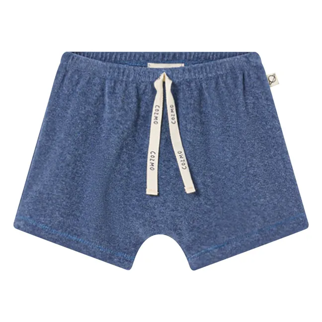 Asier Organic Towelling Shorts | Blue