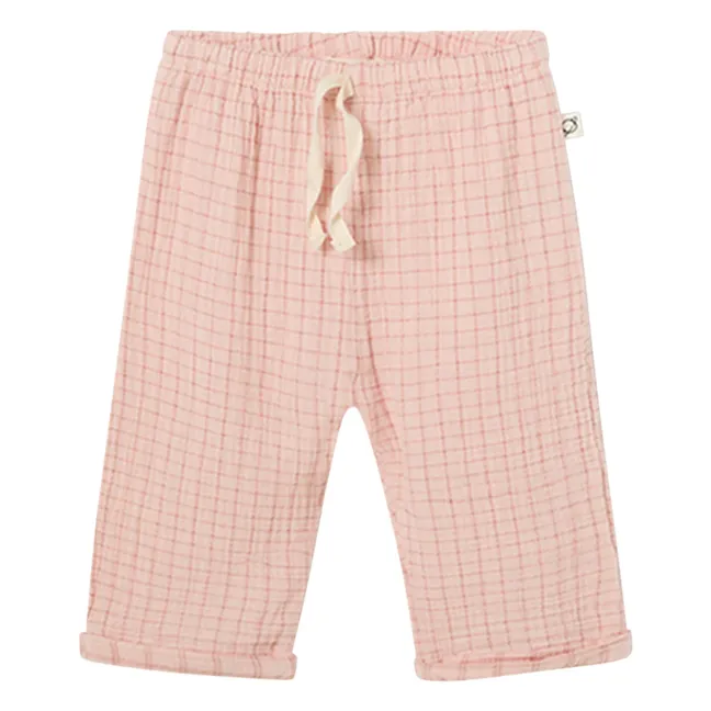 Pantaloni in garza di cotone Enzo Vichy | Rosa