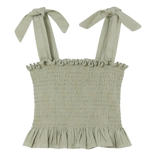 Top Ona Gaze Aus Baumwolle | Khaki