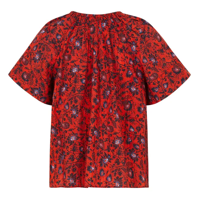 Sena blouse | Rouge coquelicot