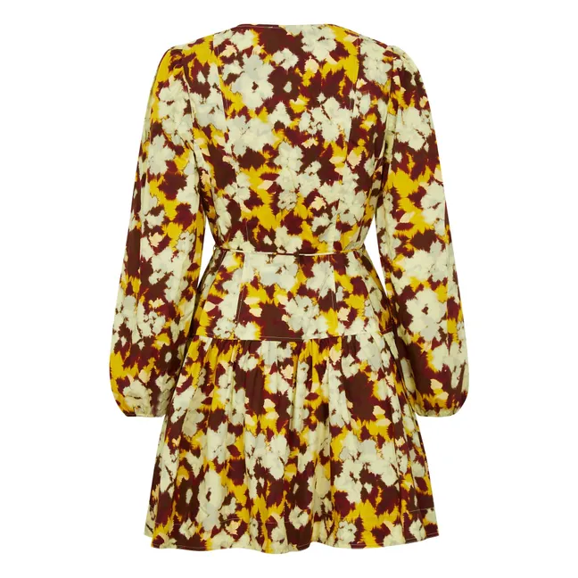 Vestido de popelina de algodón Anita | Amarillo palo