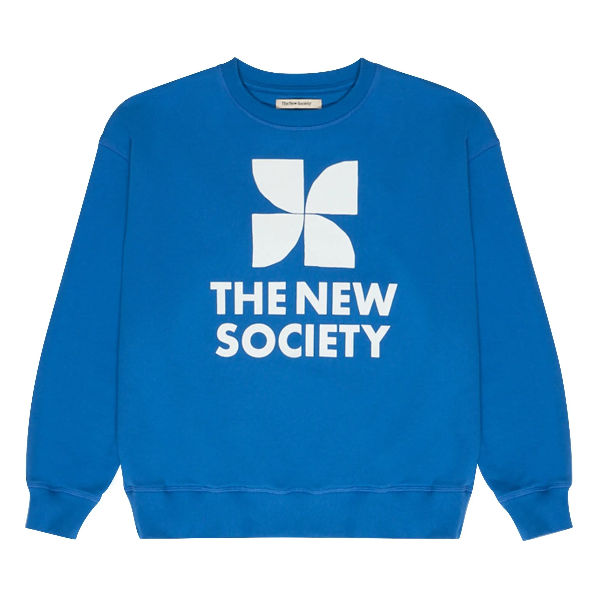 The New Society Blue Mykonos Logo Sweat