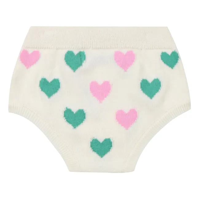 Bloomer de punto de algodón orgánico Oia Hearts | Beige