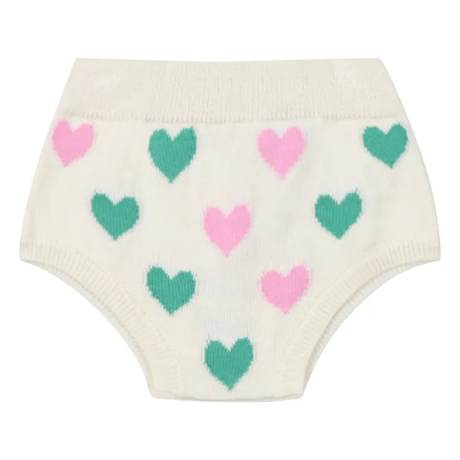Bloomer de punto de algodón orgánico Oia Hearts | Beige