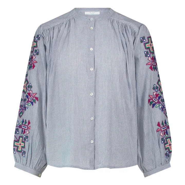 Blouse Becky Rayures | Gris- Image produit n°0