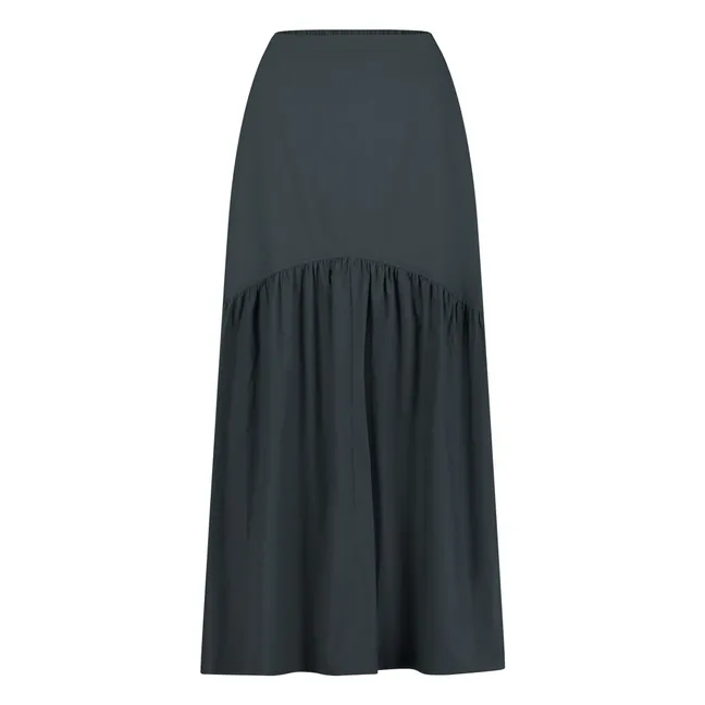 Joya Cotton Poplin Skirt | Midnight blue
