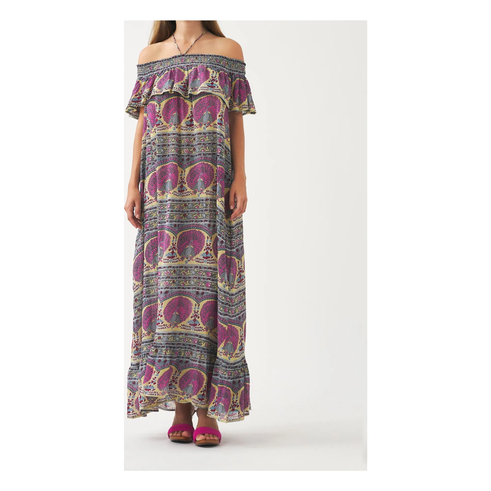 Antik Batik Yellow Tala Cotton Voile Dress
