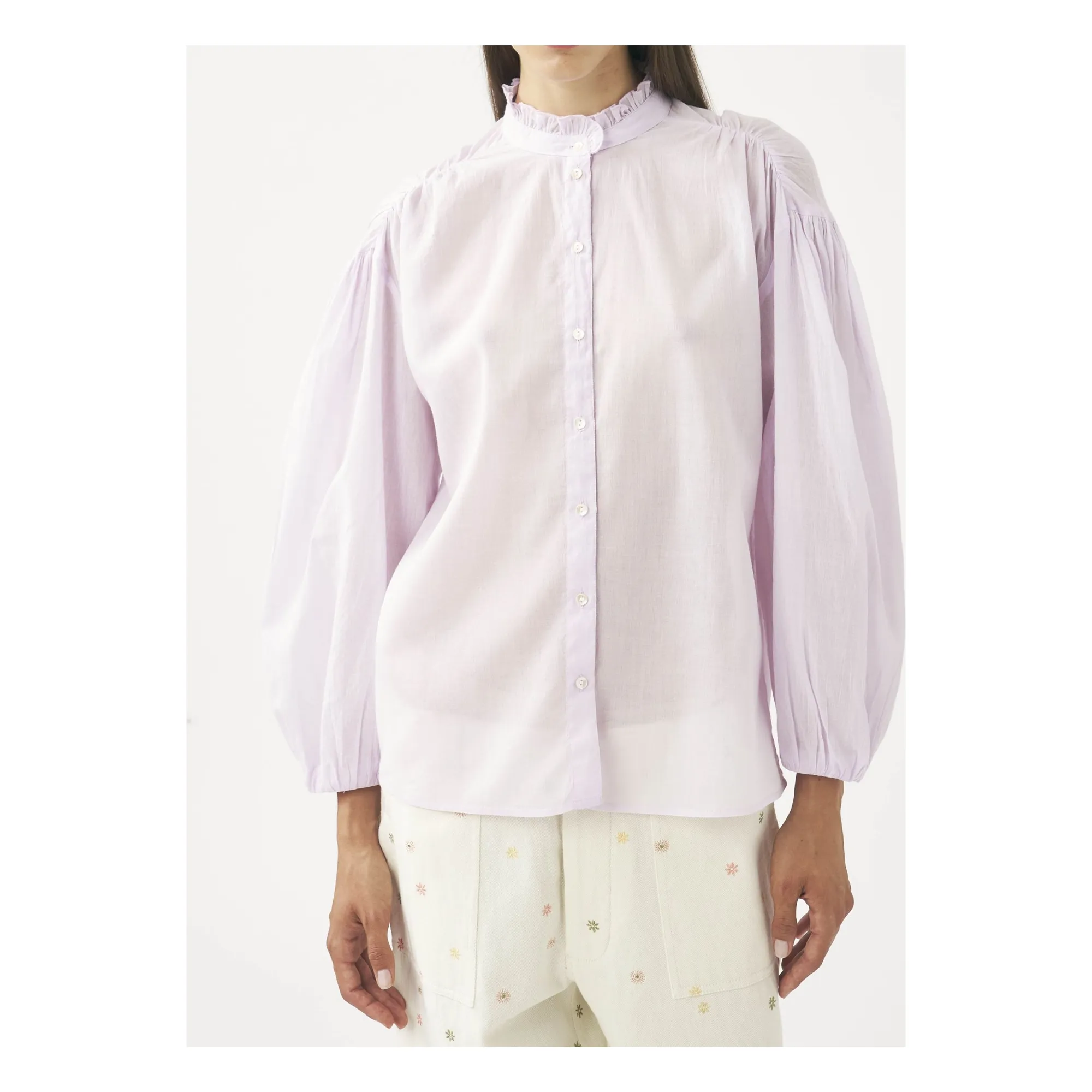 Antik Batik Lilac Blouse Anna 2 Voile De Coton