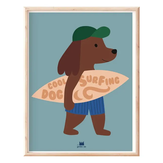 Póster Dog Surfer