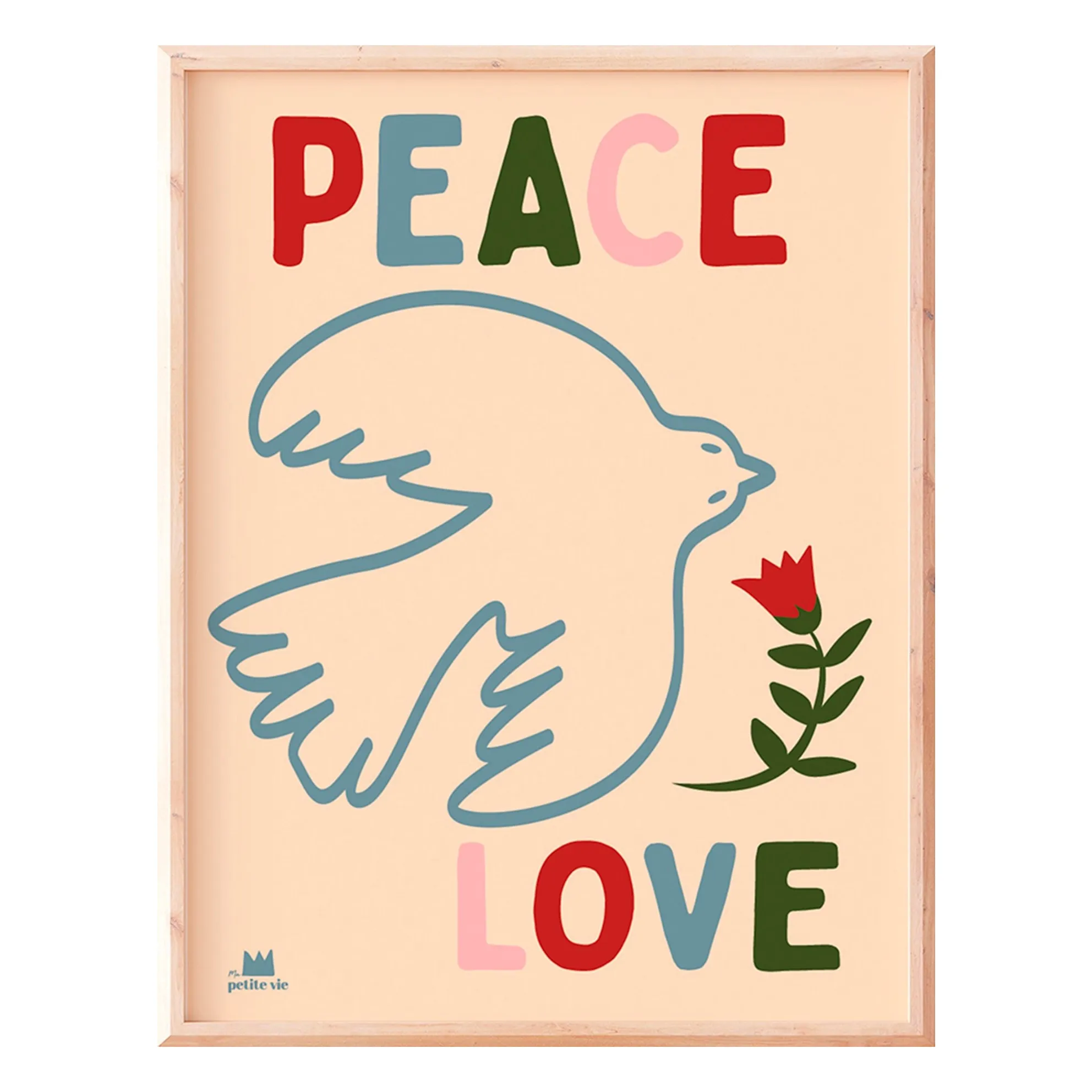 Ma Petite Vie Cream Peace And Love Poster