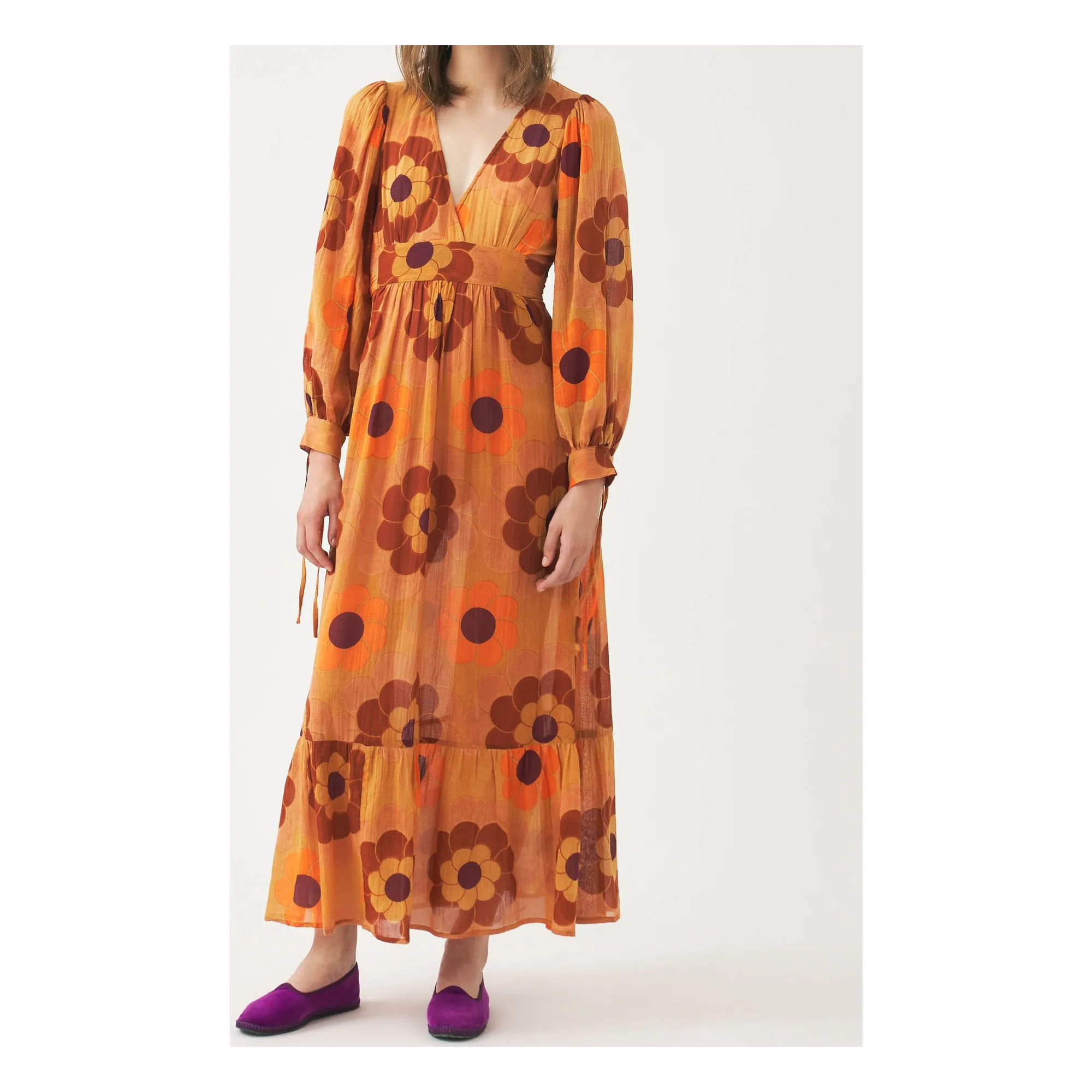 Antik Batik Caramel Suny Cotton Gauze Maxi Dress