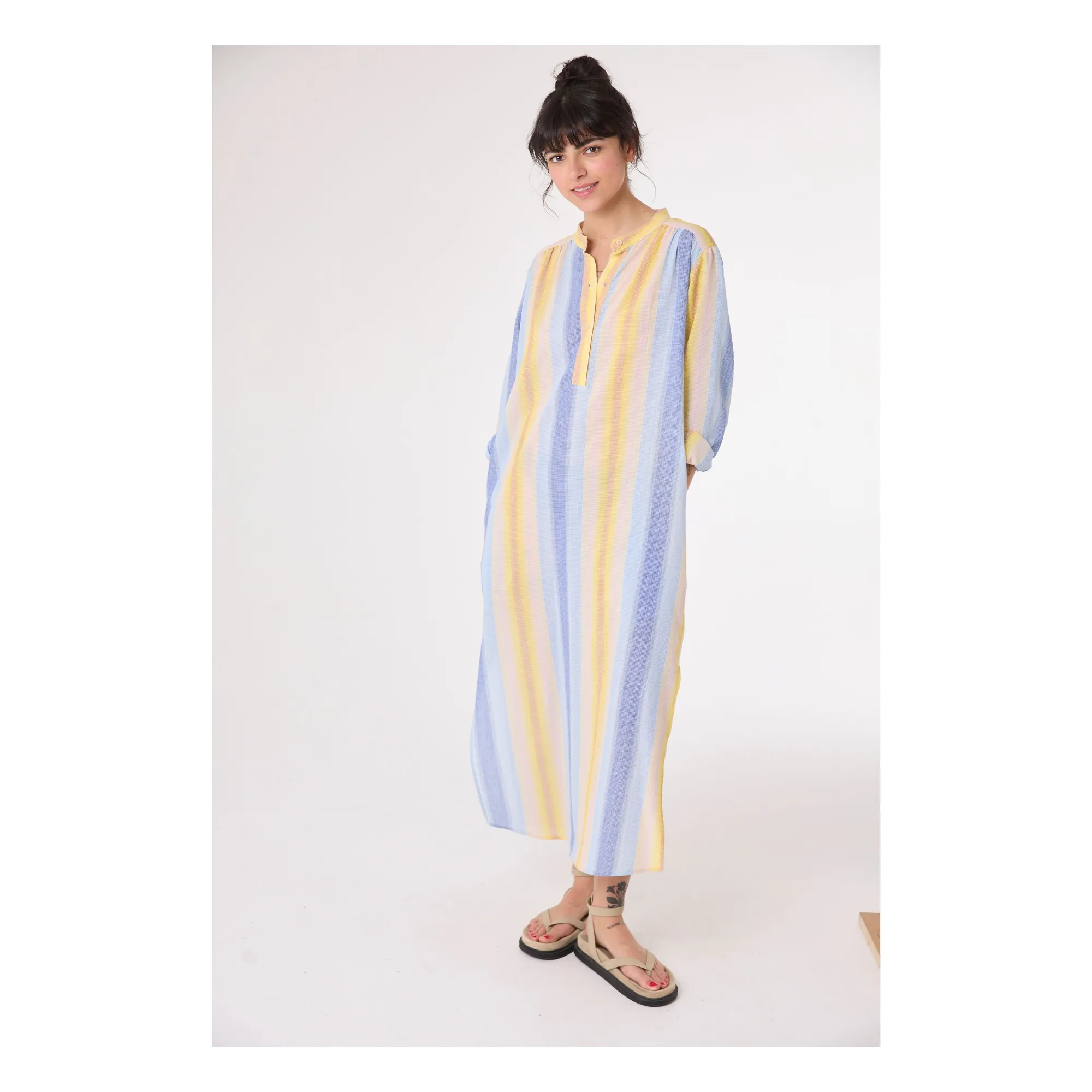 Sacrécoeur Blue Nina Cruz Organic Cotton Dress