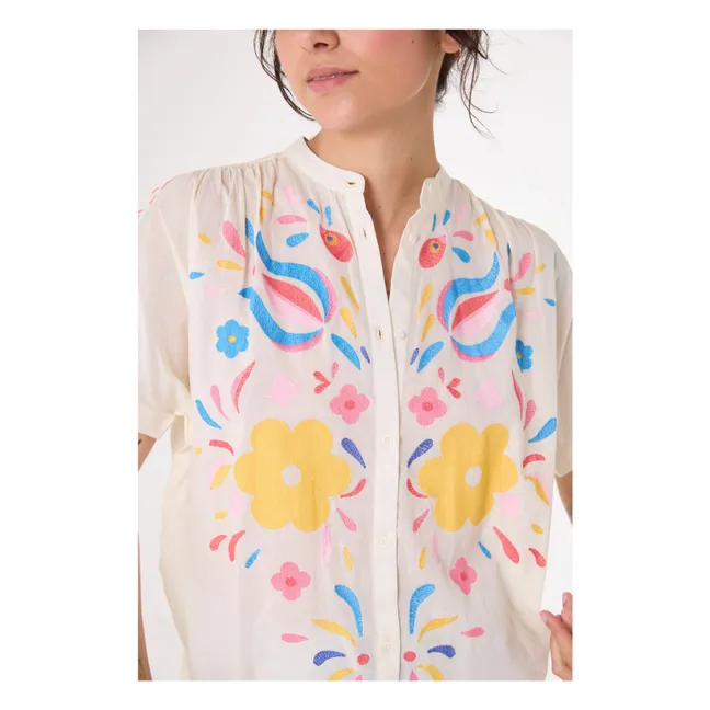 Bluse Maya Joy Bestickt | Seidenfarben