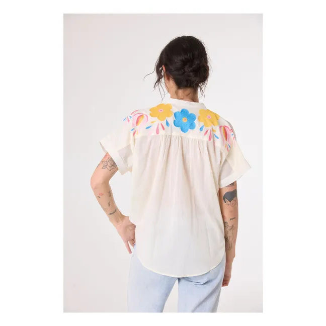 Bluse Maya Joy Bestickt | Seidenfarben
