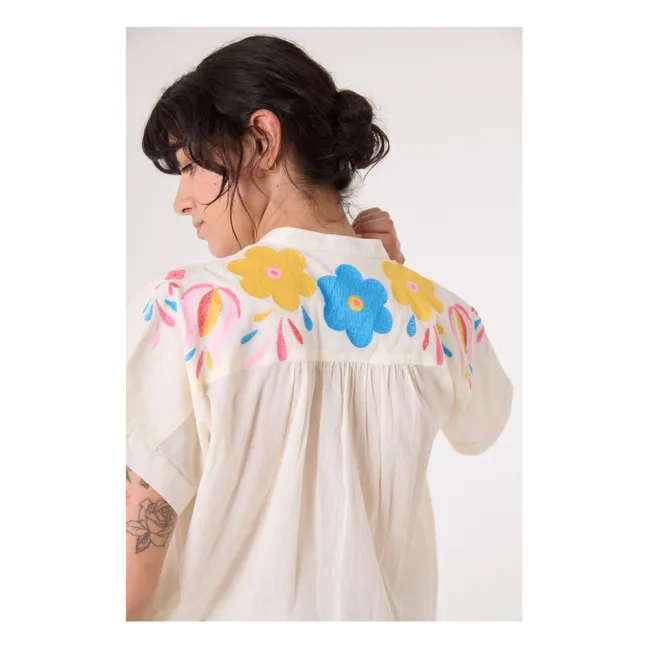 Bluse Maya Joy Bestickt | Seidenfarben