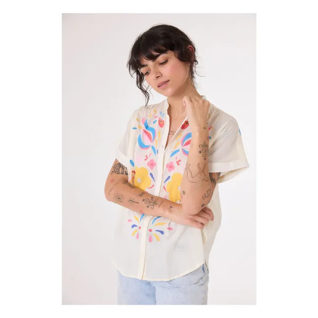 Bluse Maya Joy Bestickt | Seidenfarben