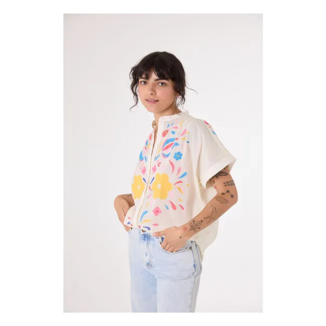 Bluse Maya Joy Bestickt | Seidenfarben