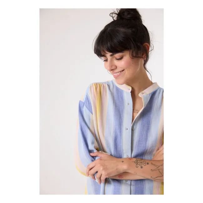 Bluse Ella Cruz Bio-Baumwolle | Blau