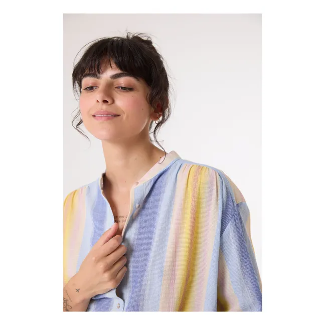 Bluse Ella Cruz Bio-Baumwolle | Blau