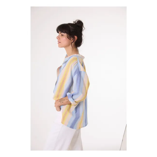 Bluse Ella Cruz Bio-Baumwolle | Blau