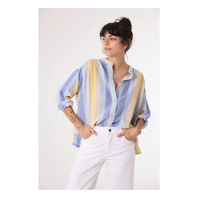 Bluse Ella Cruz Bio-Baumwolle | Blau