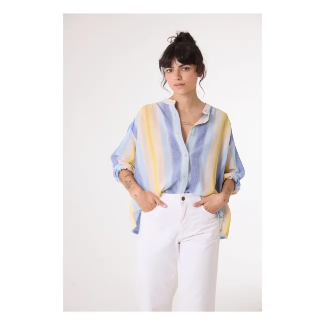 Bluse Ella Cruz Bio-Baumwolle | Blau