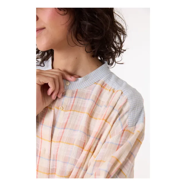 Camicetta Ella Carreaux | Rose poudré