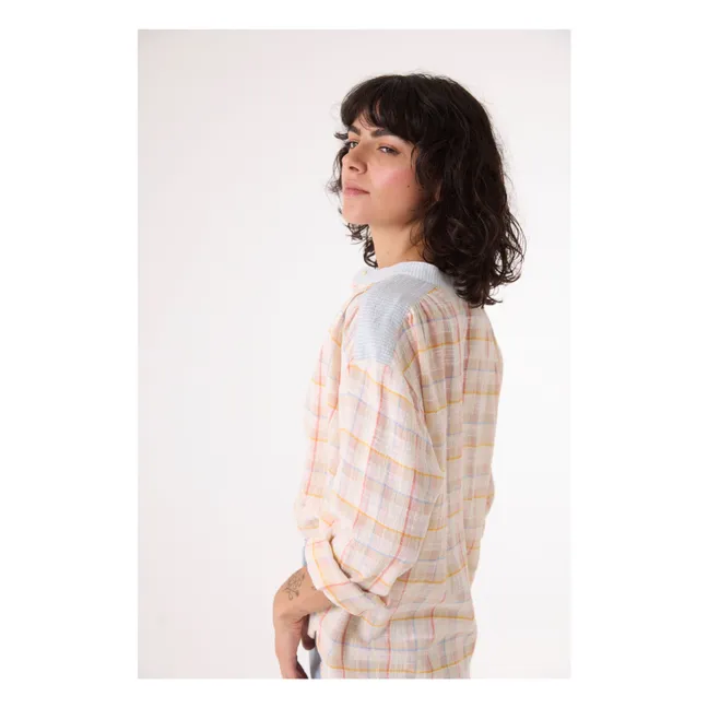 Camicetta Ella Carreaux | Rose poudré