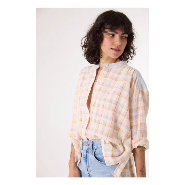 Camicetta Ella Carreaux | Rose poudré
