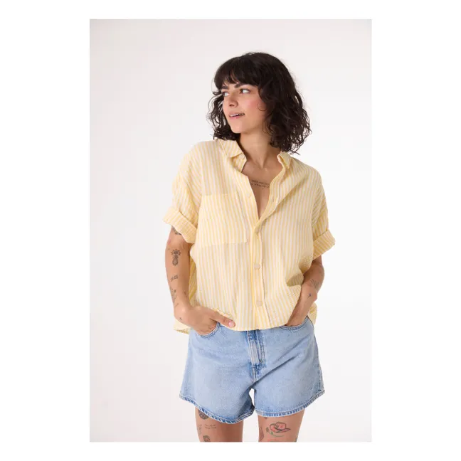 Camicia Alma Stripes | Giallo