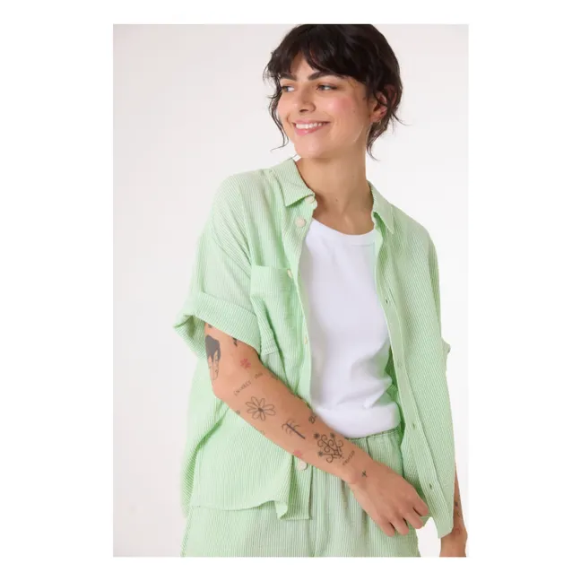 Camicia Alma a righe sottili | Verde