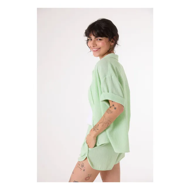 Alma Fines Rayures shirt | Green