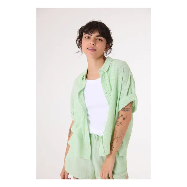 Camicia Alma a righe sottili | Verde