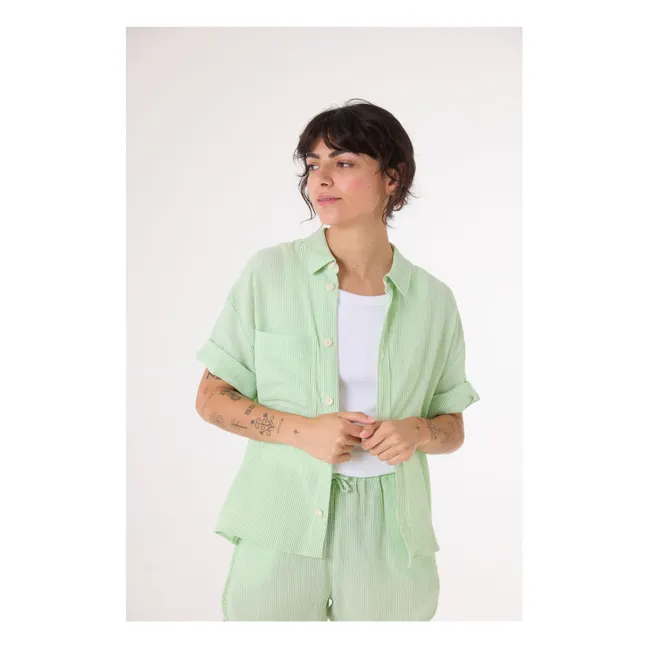 Camicia Alma a righe sottili | Verde