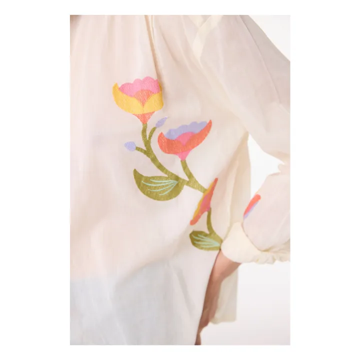 Camicia ricamata Ali Garden | Ecru- Immagine del prodotto n°6