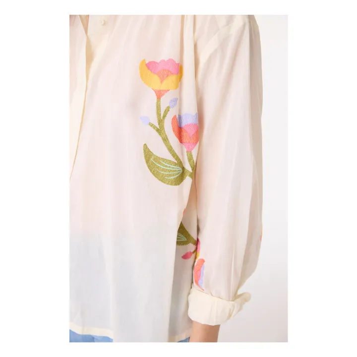 Camicia ricamata Ali Garden | Ecru- Immagine del prodotto n°5